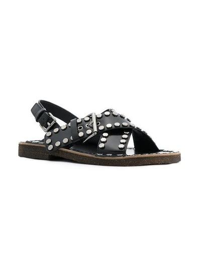 prada espadrille sandals|Prada studded pony skin sandals.